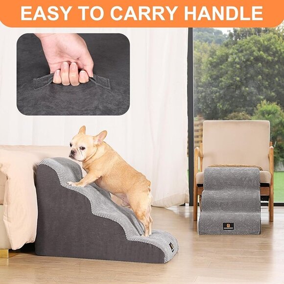 NEW 3 Step Dog Stairs for Small Dogs, Dog Steps for Bed for Medium Dogs - Picture 5 of 8